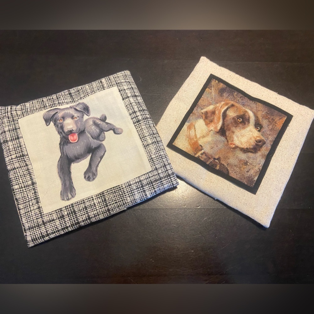 Preowned Fabric Dog Hot Pads filled with Spices for fragrance